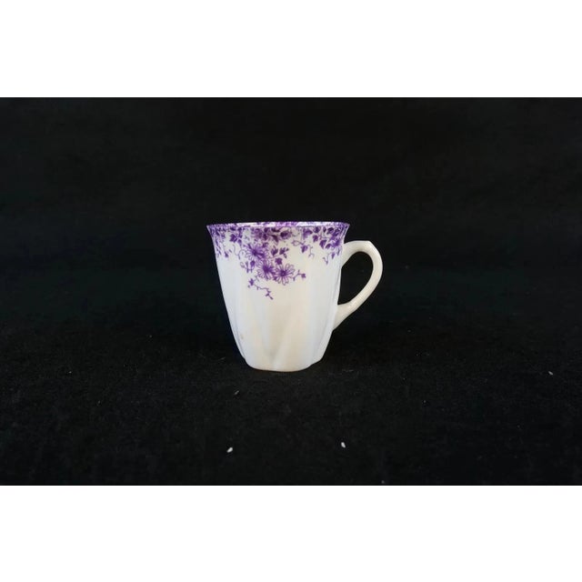 1940s 1940s Shelley Dainty Mauve Tea Cup - English Bone China Cup and Saucer For Sale - Image 5 of 9