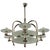 An elegant Functionalist chandelier dating from the 1930s, featuring a chromed metal structure combined with frosted...