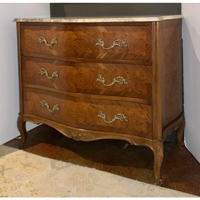 Antique French Burl Wood Dresser For Sale - Image 10 of 10