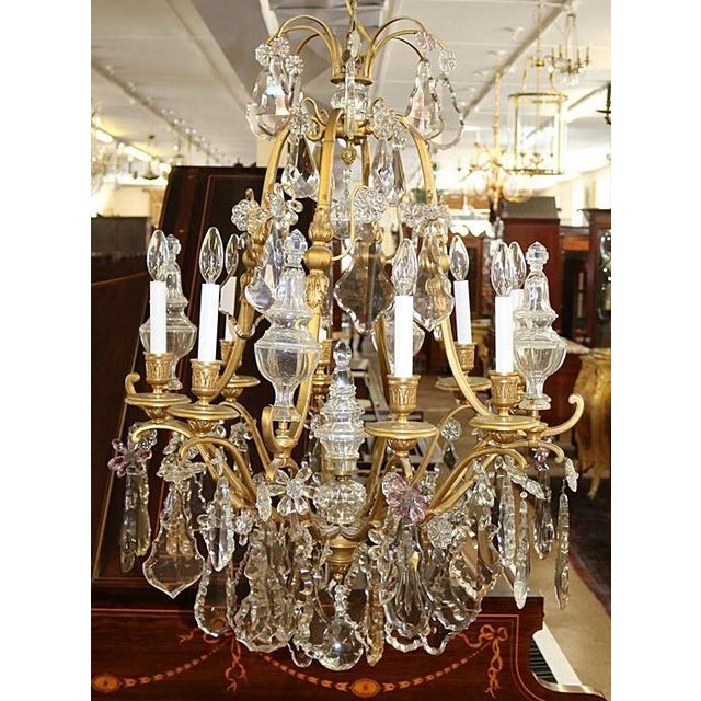 19thc XL Majestic French Louis XV Versailles Gilt Bronze Chandelier Attributed Maison Bagues For Sale - Image 15 of 15