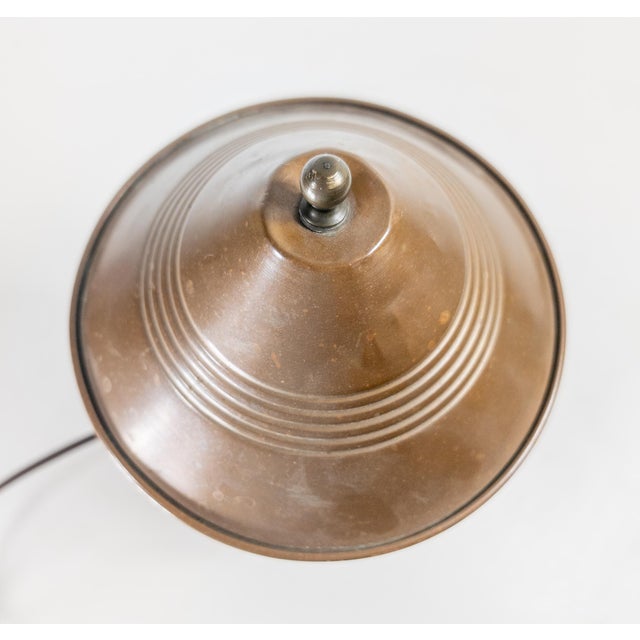 Copper 20th Century Copper Arts & Crafts Mission Style Desk or Boudoir Table Lamp For Sale - Image 8 of 13