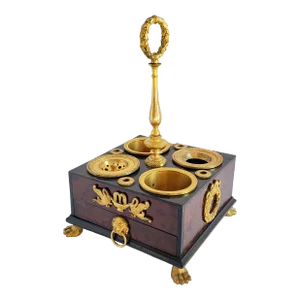 Antique Empire French Gilt Bronze Inkwell