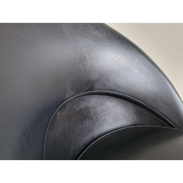 Black Vintage Cone Chair in Steel and Skaî by Verner Panton, 1960s For Sale - Image 8 of 15