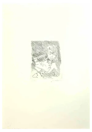 Mino Maccari, The Officer, Etching, Mid-20th Century