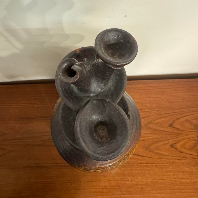 Large Studio Ceramic Vessel Midcentury Floor Vase Art For Sale In Cleveland - Image 6 of 11