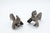 Embossed Silver Fighting Cocks, Set of 2, in Good conditions. Designed 1920 to 1949