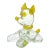 Murano Fratelli Toso Vintage Clear Yellow Italian Art Glass Puppy Dog Paperweight Figure Sculpture For Sale