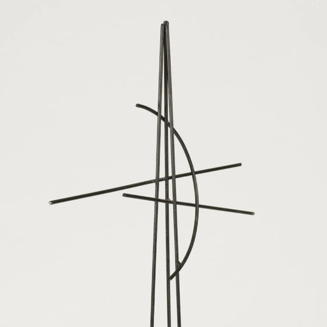 Black Lacquered Iron Sculpture by Fred Leyman For Sale - Image 4 of 5