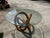 Brown 1970s Wooden Knot Dining Table With Glass Top For Sale - Image 8 of 10