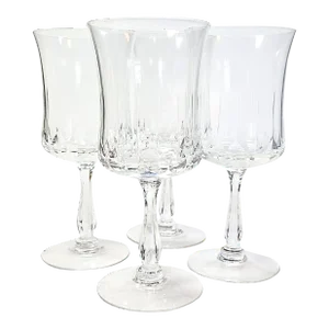 Hand Cut Crystal Goblets- Set of Four