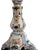 French Early 20th Century French Vieux Rouen Polychrome Faience Table Lamp on Pierced Metal Base For Sale - Image 3 of 9