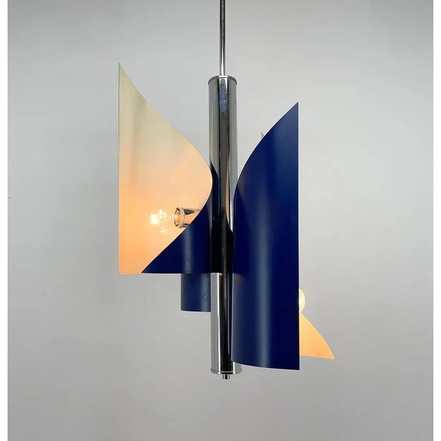 1970s Italian Space Age Asymmetrical Hanging Light, 1970s For Sale - Image 5 of 12