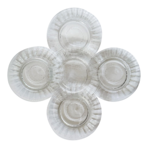 1940s t.g. Hawkes Cut Crystal Luncheon Salad Plates, Lady Alice Pattern, Set of 5