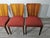 Red Art Deco Dining Chairs by Jindrich Halabala, 1940s, Set of 4 For Sale - Image 8 of 18