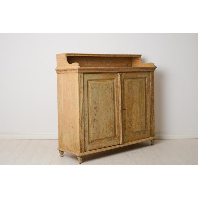 Northern Swedish Gustavian Rustic Buffet in Pine For Sale - Image 6 of 14