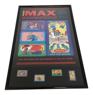 Signed Peter Max Advertisement for Ge Exchange Print