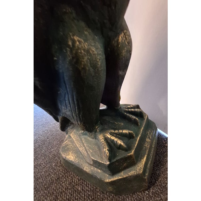 Vintage Cast Iron 32" H White Eagle Oil Co. Eagles - Set of 2 For Sale - Image 11 of 11