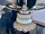 Metal 1930s Art Deco Skyscraper Slip Shade Chandelier For Sale - Image 7 of 16