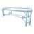 Vintage Faux Bamboo Coffee Table in Benjamin Moore Blue Hydrangea For Sale