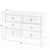 Traditional Chatham 44 in. W Rectangular Raffia 6 Drawer Dresser, Charcoal Raffia For Sale - Image 3 of 9