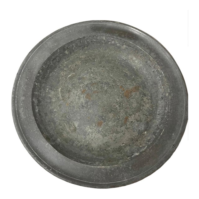 Huge Antique 18th Century John Townsend London Forged Pewter Dinner Plate Bowl For Sale