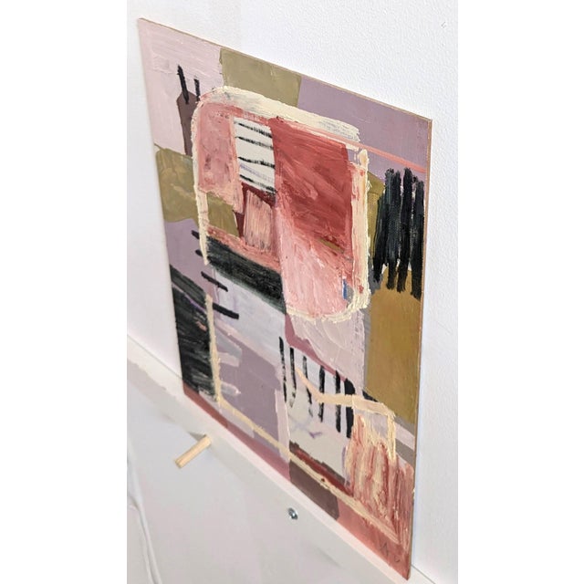 abstract painting oil paint on linen panel 12"W x 16"H 2026 Anne S Abueva
