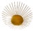 Spanish Solar Crown Sunburst Wall Light in Gilt Metal, 1950 For Sale