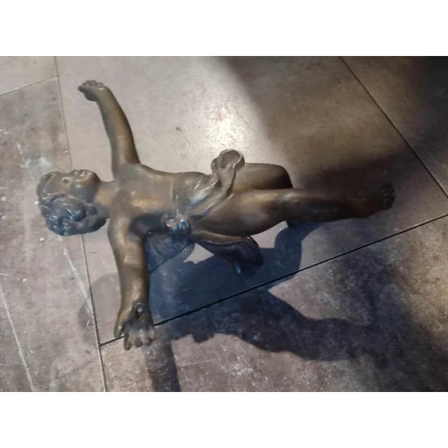 Pre-war figurine of an angel, dimensions: height 21 cm, width 20 cm, depth 8 cm.