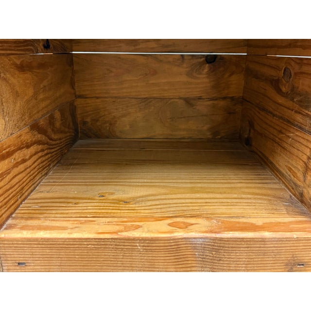 Rustic Pine Wood Nightstand For Sale - Image 12 of 12
