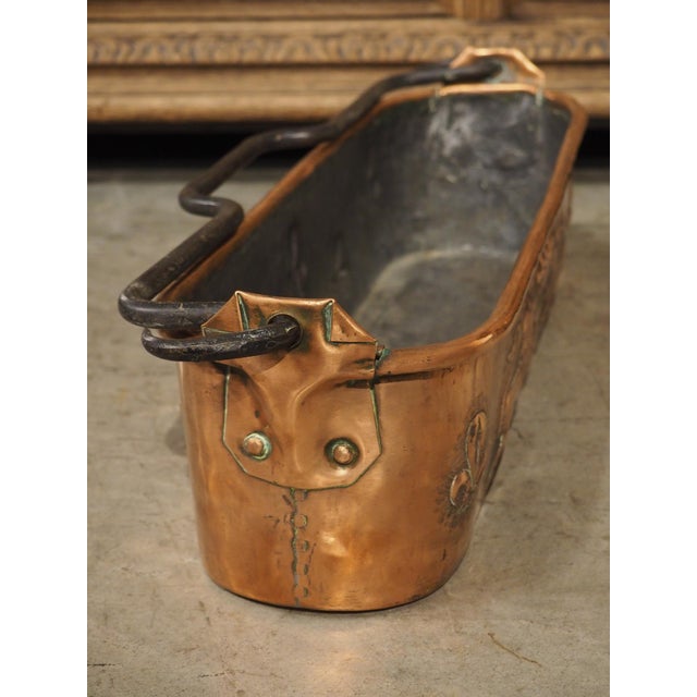 Circa 1900 French Double Lion Passant and Fleur De Lys Copper Poissonnière For Sale - Image 15 of 18