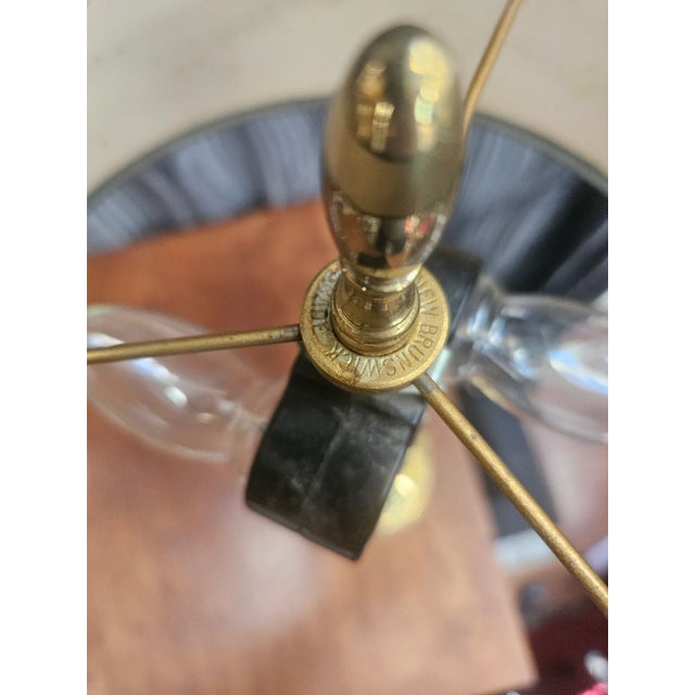 Vintage Brass Candlestick Lamp For Sale - Image 9 of 10