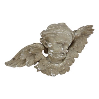 French Putti Sculpture in Limewood and Plaster, 18th Century For Sale