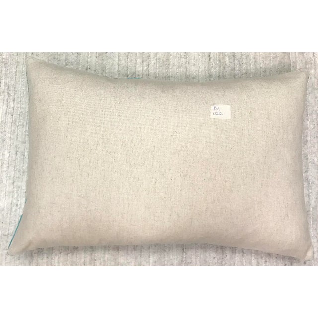 Silk Uzbek Ikat Velvet Hand Made Pillow Cushion with natural linen backing and hidden zipper. 10/90 down feather insert is...