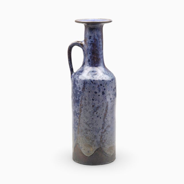 Black German Ceramic Vase by Gerhard Liebenthron, 1967 For Sale - Image 8 of 17