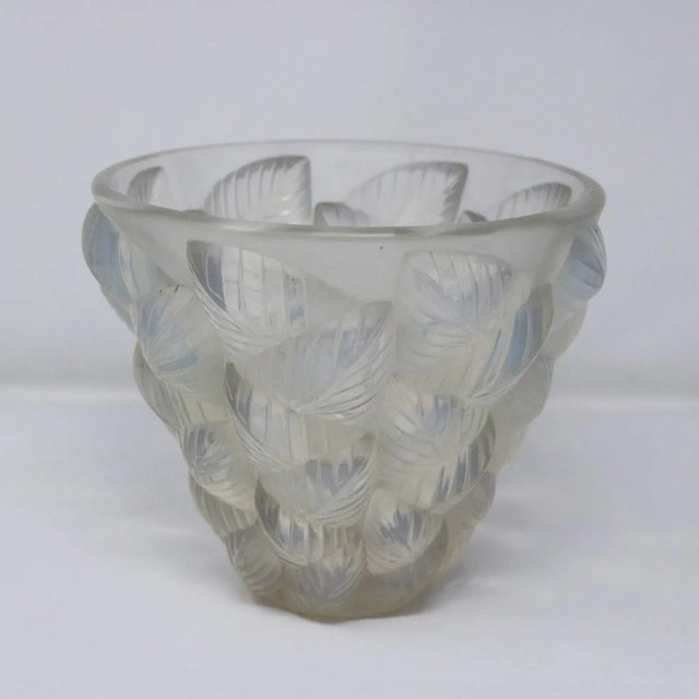 Rene Lalique Opalescent Glass Moissac Vase For Sale - Image 11 of 12