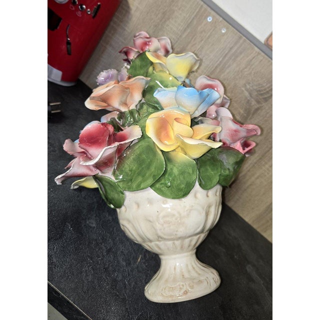 1950s Barbotine Centerpiece from Capodimonte, 1950s For Sale - Image 5 of 10