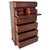 Elegant mahogany secretaire chest of drawers dating from the 20th century. This refined piece features five graduated...