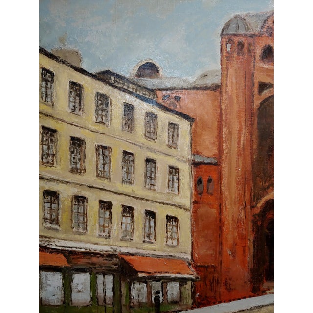 1970s Louis Peyrat -Paris Street Scene - Oil Painting For Sale - Image 5 of 11