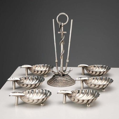 Silver Ashtray Set from Cesa Alessandria, Set of 7 For Sale - Image 10 of 12