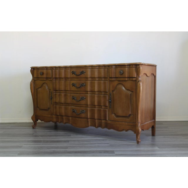 French Country Mid Century Provincial Cabinet For Sale - Image 3 of 9