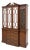 Hickory White Georgian Style Inlaid Mahogany Bookcase or China Display Cabinet For Sale