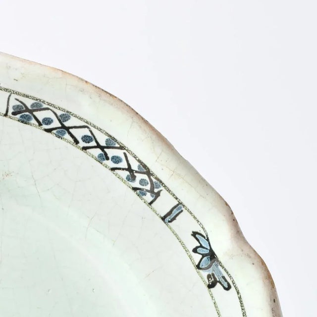 Antique French Cul Noir Rouen Faience Plate For Sale - Image 8 of 10