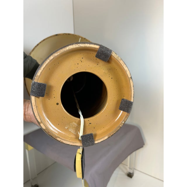 Vintage Golden Table Lamp by Aldo Londi for Bitossi, 1970s For Sale - Image 9 of 10