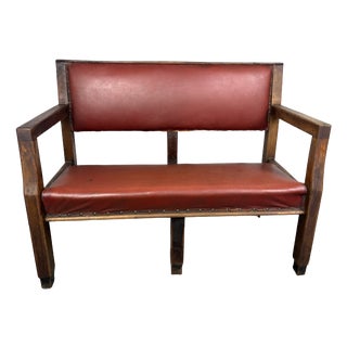 20th Century West Yorkshire Police Station Bench, 1950s For Sale