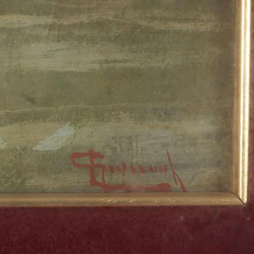 Lorenzo Gignous, Landscape, Oil on Canvas, Framed For Sale - Image 8 of 13