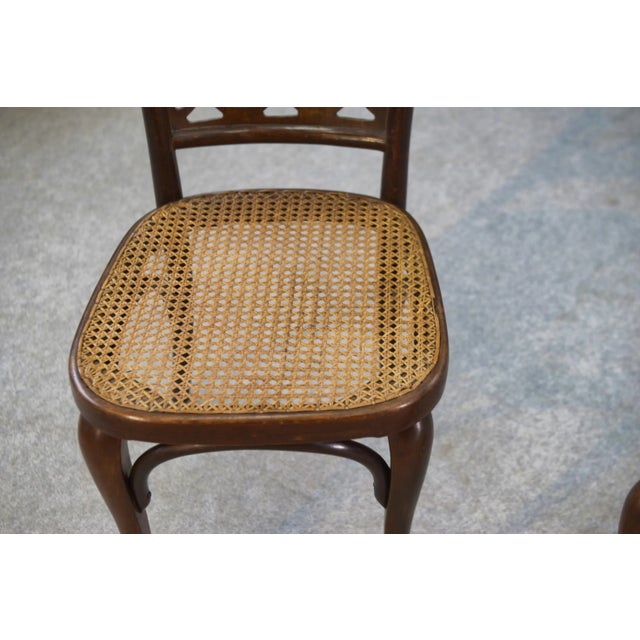 Art Nouveau Bentwood Chairs attributed to Koloman Moser for Jacob and Josef Kohn, 1890s-1910s, Set of 2 For Sale - Image 10 of 14