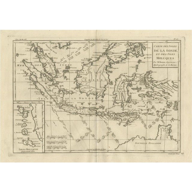 Antique East Indies Map by Rigobert Bonne, 1780 For Sale - Image 11 of 11