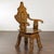 Early 20th Century Moroccan Richly Inlaid Armchair with Carved Back and Scrolling Arms, circa 1900 For Sale - Image 5 of 12