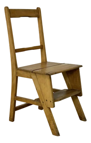 Vintage Library Stairs Chair, 1930s
