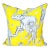 Vintage African Animal Print Yellow Pillow For Sale